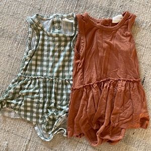 Spearmint Love skirted Rompers